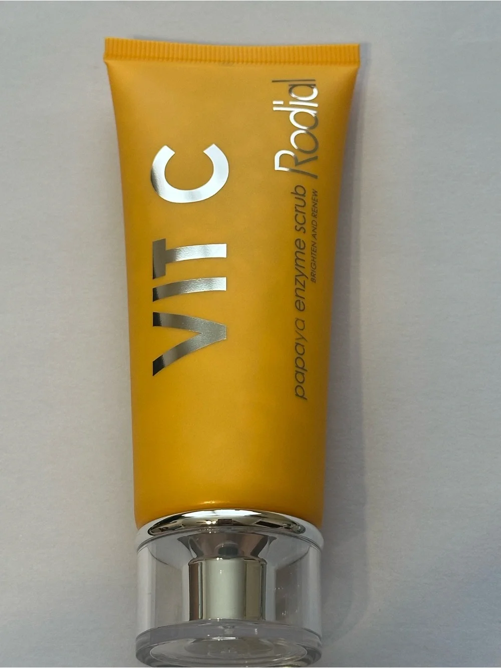 Rodial VIT C Papaya Enzyme Scrub — Vibrant Yellow Tube